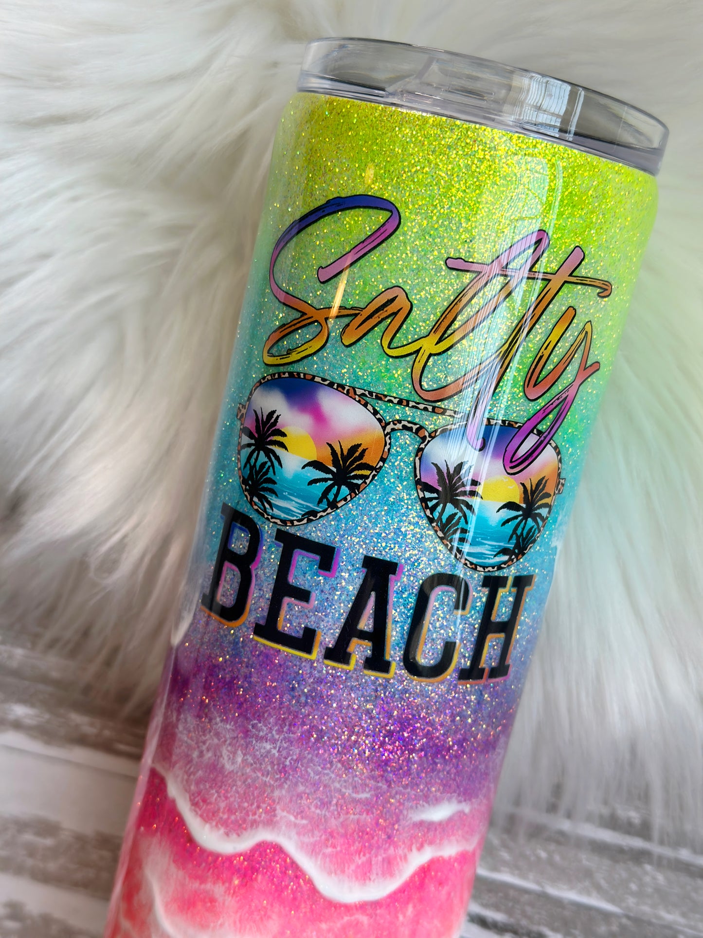 30oz skinny Salty Beach